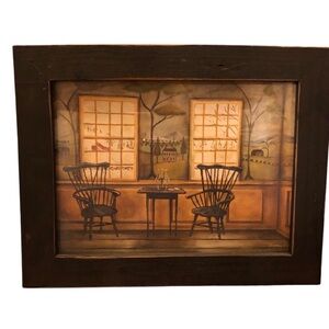 Framed Rustic Country Scene Art